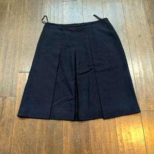 Linda Allard Ellen Tracy Lined Pleated Black Skirt